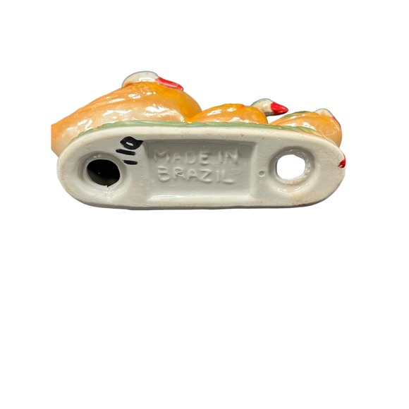 Vintage Hand Painted Three Ducks in a Row Iridescent Luster Made in Brazil - Picture 5 of 5